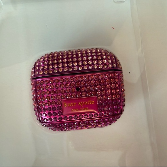 kate spade Accessories - Kate Spade Pink Crystal AirPods Case.